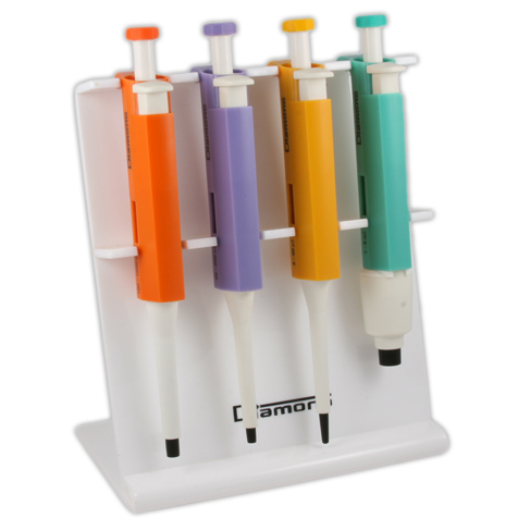 Globe Scientific Pipette Stand, 4-Place, for Diamond Pipettes, Acrylic Image